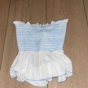 Pacsun crop smocked tube top